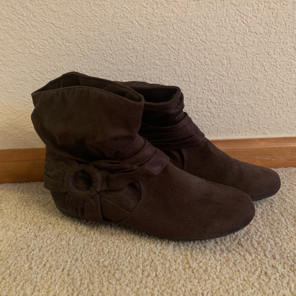 Brown Suede Ankle Boots